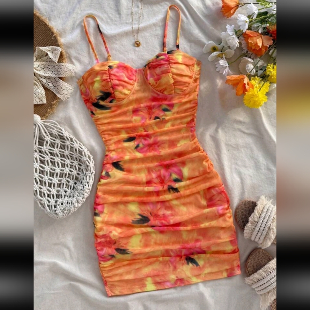 Vibrant Floral Mini Dress